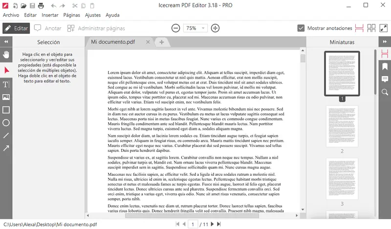 Abra el archivo PDF que desea modificar Abra el archivo PDF que desea modificar